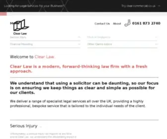 Clearlawonline.co.uk(Personal Injury Claims Suffered an injury) Screenshot