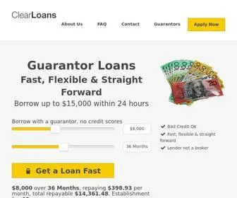 Clearloans.com.au(Guarantor Loans) Screenshot