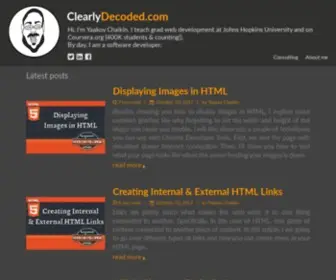 Clearlydecoded.com(Yaakov Chaikin) Screenshot