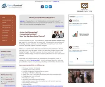 Clearlyorganizedlife.com(Organizing Tips & Time Management Seminars and Coaching for Busy People) Screenshot
