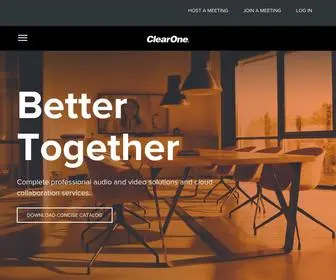 Clearone.com(Professional AV networking and cloud) Screenshot