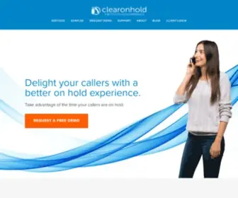 Clearonhold.com(On-hold marketing) Screenshot