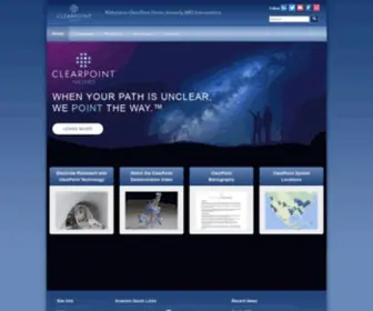 Clearpointneuro.com(ClearPoint Neuro) Screenshot