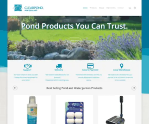 Clearpond.co.nz(Pond Pumps & Water Feature Products) Screenshot