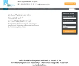 Clearsky-Energie.de(Ihr Spezialist für Photovoltaikanlagen) Screenshot