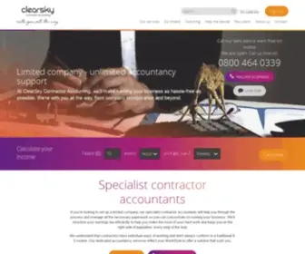 Clearskyaccounting.co.uk(Contractor Accountants) Screenshot