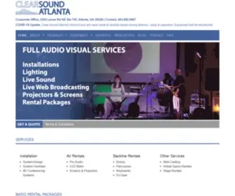 Clearsoundatlanta.com(Clear Sound Atlanta Audio Visual Rental Company) Screenshot