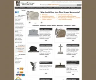 Clearstreammonuments.com(Headstones) Screenshot