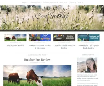 Clearsunshine.com(Pure, Clean Living) Screenshot