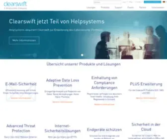 Clearswift.de(Cybersecurity Lösungen für Data Loss Prevention) Screenshot