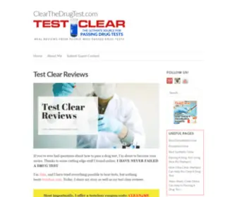 Clearthedrugtest.com(Test Clear Reviews & Coupon Codes) Screenshot