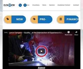 Clearviewrv.com(Clearview RV) Screenshot