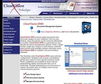 Clearvisiondms.com(ClearVision Document Management Software) Screenshot