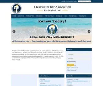 Clearwaterbar.org(Clearwater Bar Association) Screenshot