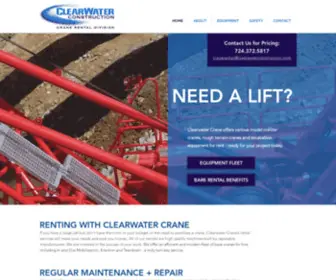 Clearwatercrane.com(Clearwater Crane) Screenshot