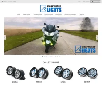 Clearwaterlights.com(Clearwater Lights LED Motorcycle Lights and Off) Screenshot