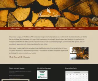 Clearwaterlodgesnh.com(Clearwater Lodges) Screenshot