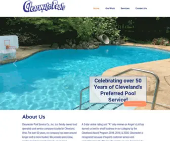 Clearwaterpoolscleveland.com(Clearwater Pools) Screenshot