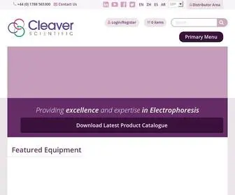 Cleaverscientific.com(Electrophoresis Equipment Manufacturer) Screenshot