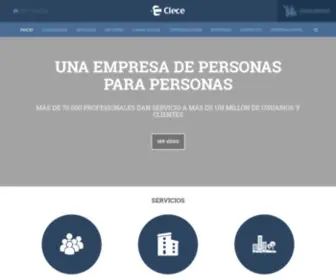 Clece.es(Servicios integrales para empresas) Screenshot