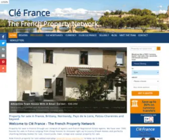 Clefrance.co.uk(Buying property for sale in France) Screenshot