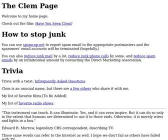 Clem.com(The Clem Page) Screenshot