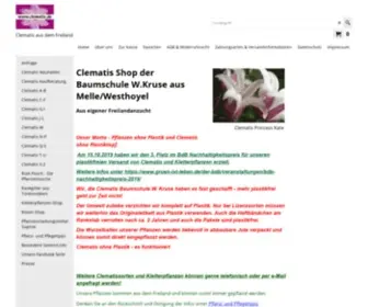 Clematis.de(Clematis online kaufen) Screenshot