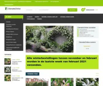 Clematisonline.fr(Clematis, klimplanten, Jasmijn en Klimop goedkoop kopen) Screenshot