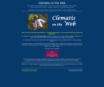 Clematisontheweb.org(Clematis on the Web) Screenshot