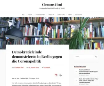 Clemensheni.net(Wissenschaft und Publizistik als Kritik) Screenshot