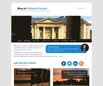 Clementfrancois.fr(Droit, Enseignement, Recherche, les trois mamelles de ce blog) Screenshot