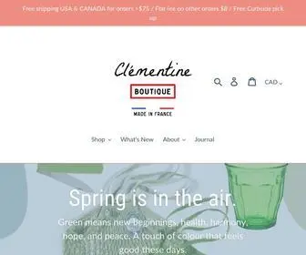 Clementineboutique.ca(Made in France Sustainable Home Goods) Screenshot