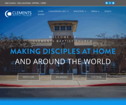 Clementsbaptist.org(Clements Baptist Church) Screenshot
