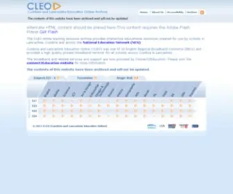Cleo.net.uk(CLEO (Cumbria and Lancashire Education Online)) Screenshot