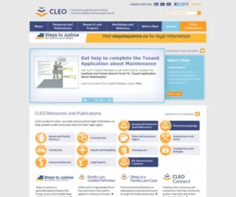 Cleo.on.ca(CLEO (Community Legal Education Ontario /) Screenshot