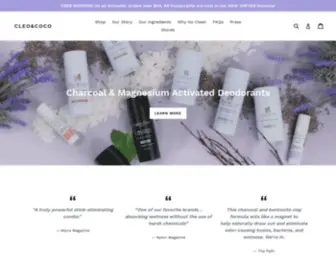 Cleoandcoco.com(The Next Generation of Natural Deodorant) Screenshot