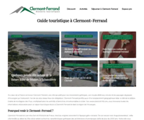 Clermont-FD.com(Site officiel de l'Office de Tourisme et des Congrès de Clermont) Screenshot