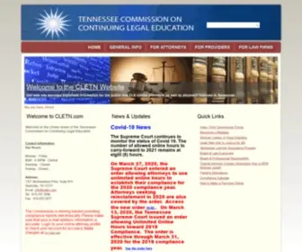 Cletn.com(The Tennessee Commission on Continuing Legal Education and SpecializationTCCLES)) Screenshot