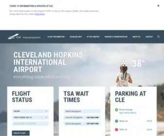 Clevelandairport.com(Official website for Cleveland Hopkins International Airport (CLE)) Screenshot