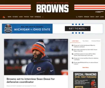 Clevelandbrowns.com(Cleveland Browns Home) Screenshot
