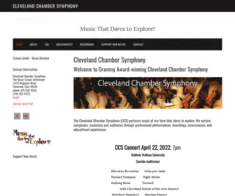 Clevelandchambersymphony.org(Cleveland Chamber Symphony) Screenshot