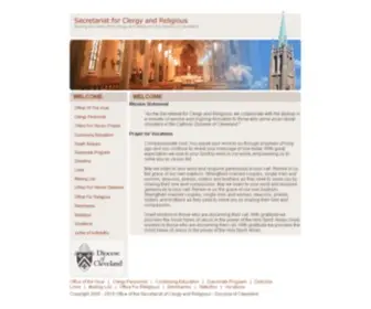 Clevelandclergyandreligious.com(Office of the Secretariat) Screenshot