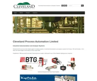 Cleveland.co.nz(Industrial Process Measurement Instrumentation and Analyser Systems) Screenshot
