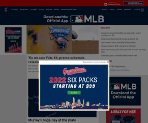 Clevelandindians.com(Official Cleveland Indians Website) Screenshot