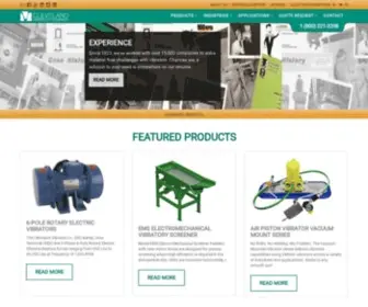 Clevelandvibrator.com(Industrial Pneumatic and Electric Vibrators and Vibratory Equipment) Screenshot