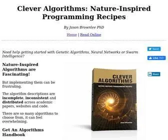 Cleveralgorithms.com(Clever Algorithms) Screenshot