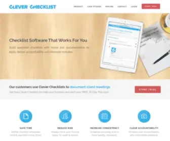 Cleverchecklist.com(Checklist Software with Accountability) Screenshot