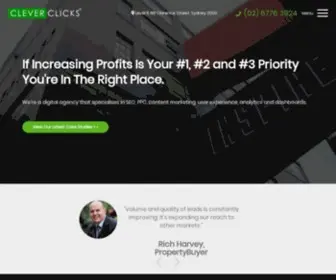 Cleverclicksdigital.com(We're a healthcare digital marketing agency) Screenshot