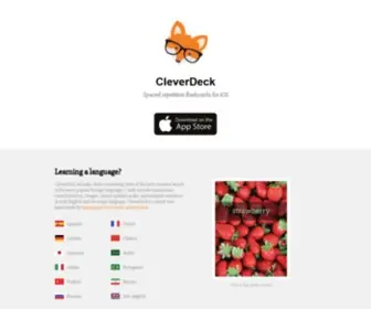 Cleverdeck.com(Spaced Repetition Flashcards for iPhone) Screenshot