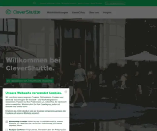 Clevershuttle.org(Mobilität für jeden Bedarf) Screenshot